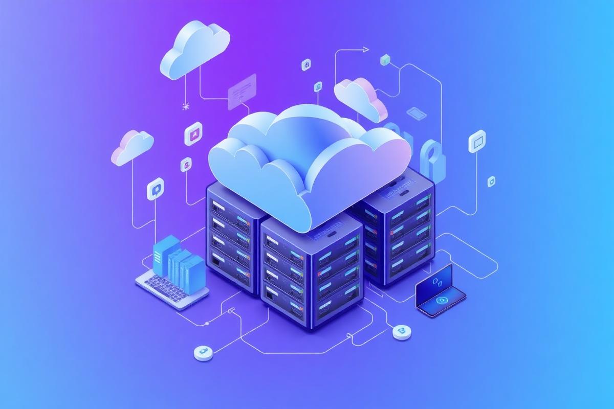 Cloud infrastructure illustration
