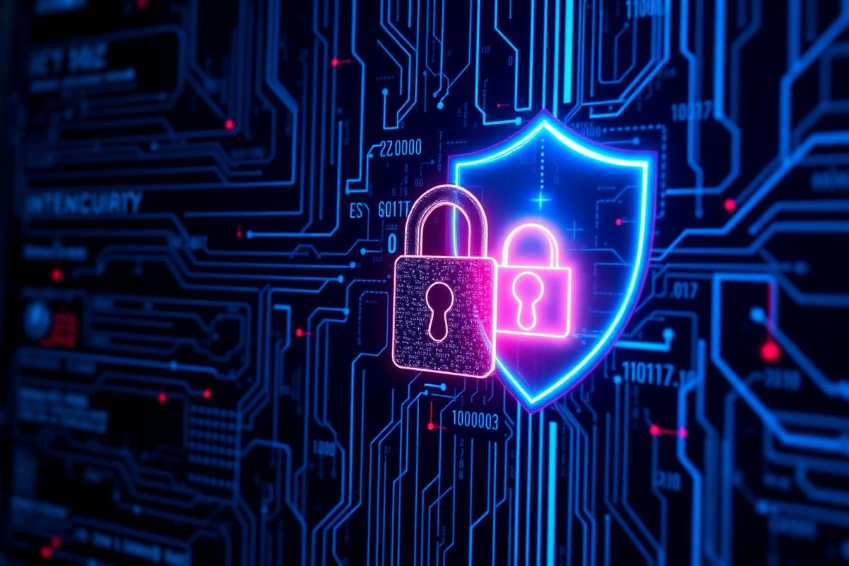 Digital padlock over circuit board